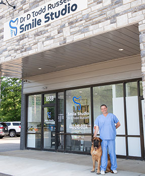 Dr. Russel and his dog